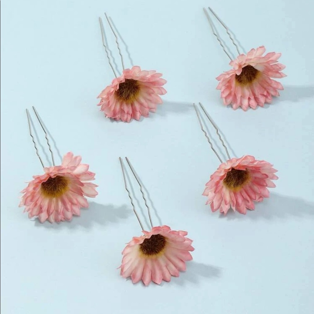 Flower Decor Hair Accessories 5pcs